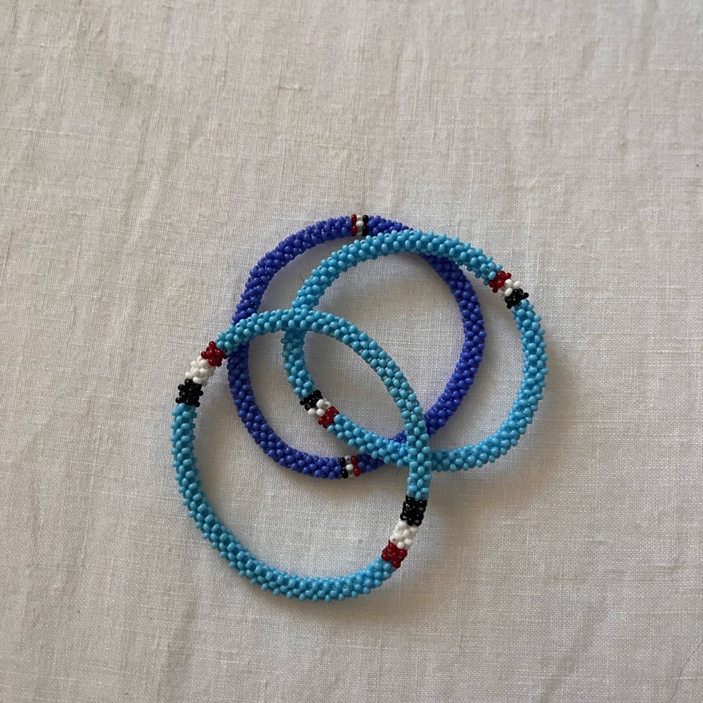 African Handmade Beaded Bracelets Set